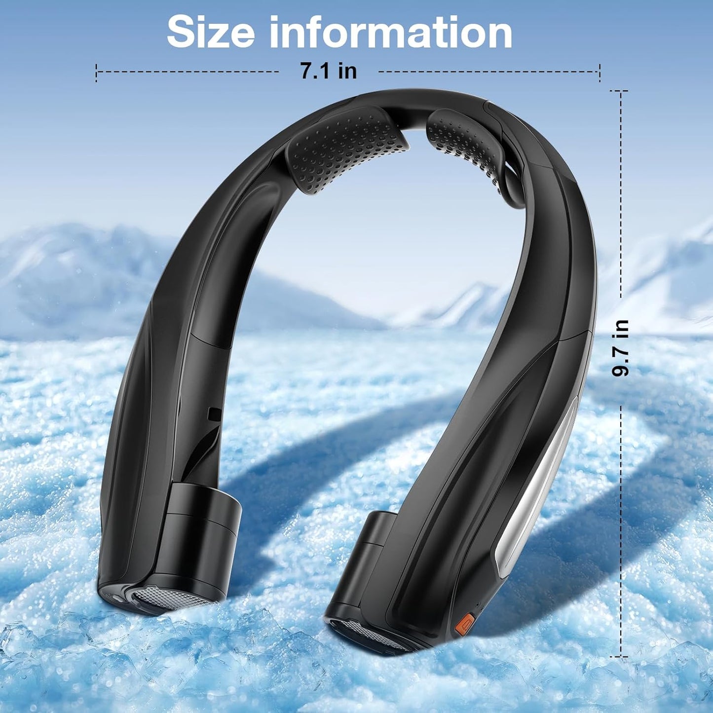 AI Neck Fan, 6 Speeds Adjustable Portable Personal Fan Rechargeable, 6000 mAh Battery Faster Cooling Wearable Fan, Ultra Quiet for Home, Office, Travel, Outdoor