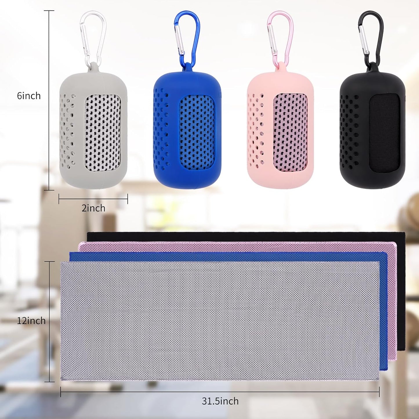 4 Pack Cooling Towels for Neck and Face