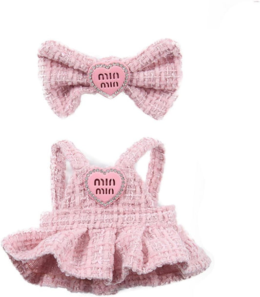 17cm Clothes Set(NO Doll),Hat & Overalls Set for 17cm Accessories Suit,Stylish Adorable Dolls Clothes Accessories,Cute Clothes for Dress up Unique Style