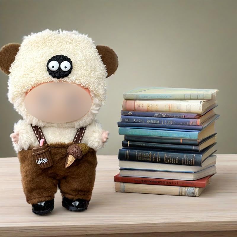 17cm Clothes Set(NO Doll),Hat & Overalls Set for 17cm Accessories Suit,Stylish Adorable Dolls Clothes Accessories,Cute Clothes for Dress up Unique Style