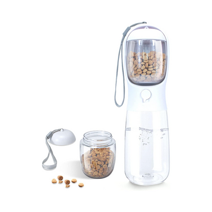 Dog Water Bottle,Portable Pet Water Bottle with Food Container
