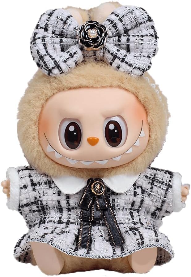 17cm Clothes Set(NO Doll),Hat & Overalls Set for 17cm Accessories Suit,Stylish Adorable Dolls Clothes Accessories,Cute Clothes for Dress up Unique Style