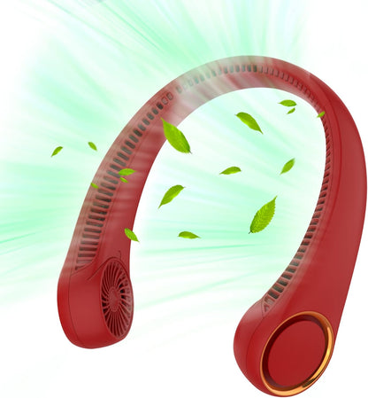 Portable Neck Fan, Hands Free Bladeless Fan, 360° Cooling Personal Fan,Wearable Quiet Fan for Outdoor Indoor, Birthday Gifts for Men Women Mom Dad, 4000mAh Battery USB Rechargeable, 3-Speeds