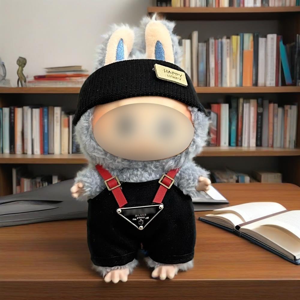 17cm Clothes Set(NO Doll),Hat & Overalls Set for 17cm Accessories Suit,Stylish Adorable Dolls Clothes Accessories,Cute Clothes for Dress up Unique Style