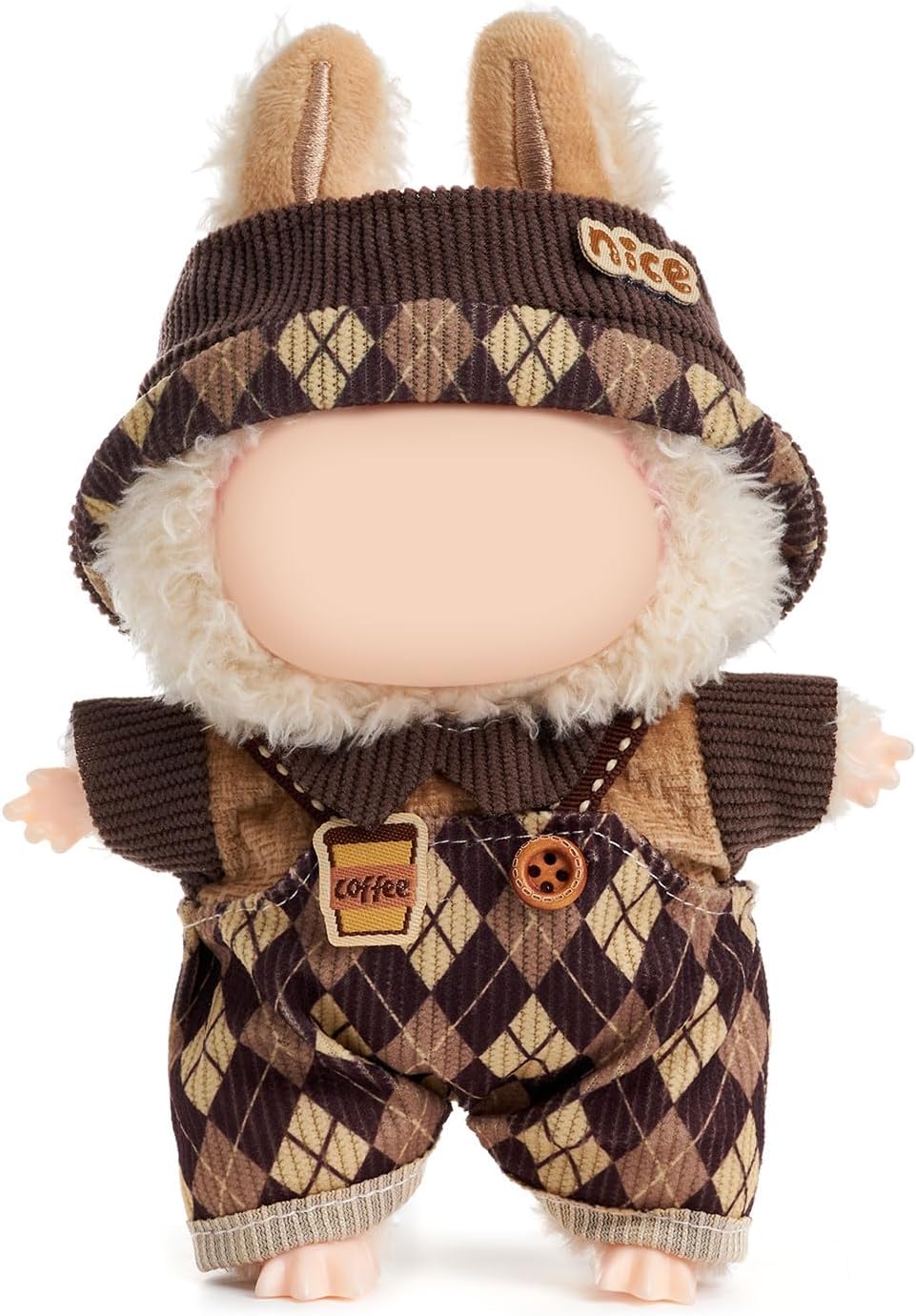 17cm Clothes Set(NO Doll),Hat & Overalls Set for 17cm Accessories Suit,Stylish Adorable Dolls Clothes Accessories,Cute Clothes for Dress up Unique Style