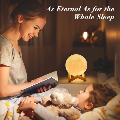 Moon Lamp Galaxy Lamp 5.9 inch 16 Colors LED 3D Moon Light, Remote & Touch Control Moon Night Light Gifts for Girls Boys Kids Women Birthday