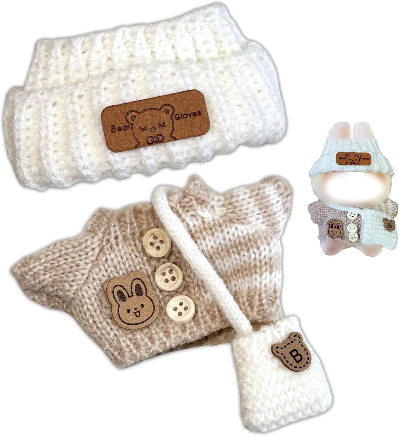 17cm Clothes Set(NO Doll),Hat & Overalls Set for 17cm Accessories Suit,Stylish Adorable Dolls Clothes Accessories,Cute Clothes for Dress up Unique Style