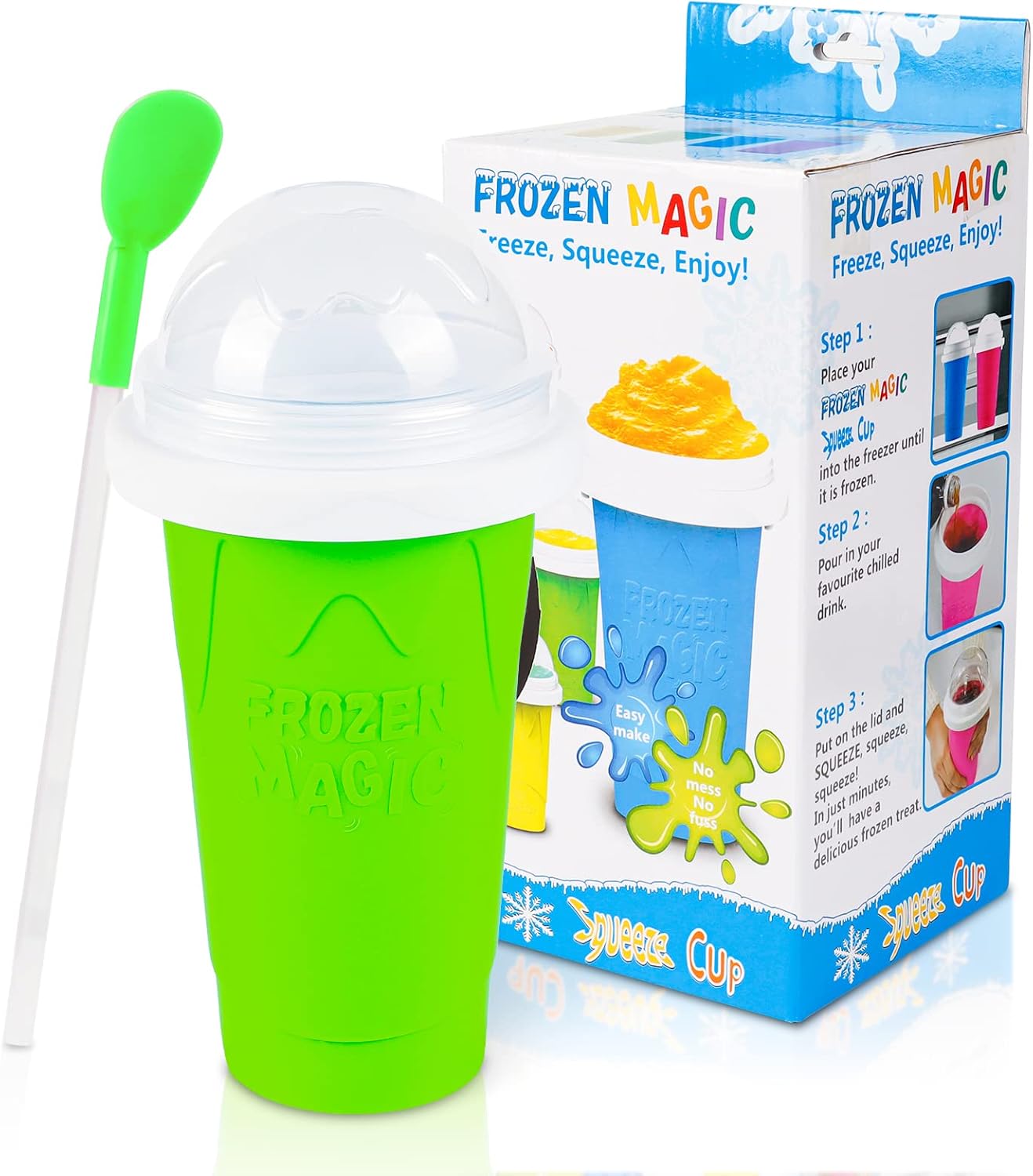 Slushie Maker Cup - Quick Frozen Magic Cup, Portable Double Layers Cool Slushee Maker For MilkShake,Juice,Ice Cream Make & More