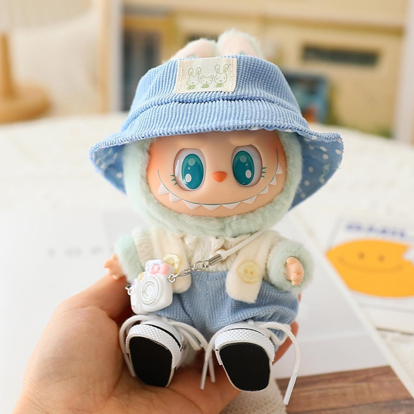 17cm Clothes Set(NO Doll),Hat & Overalls Set for 17cm Accessories Suit,Stylish Adorable Dolls Clothes Accessories,Cute Clothes for Dress up Unique Style