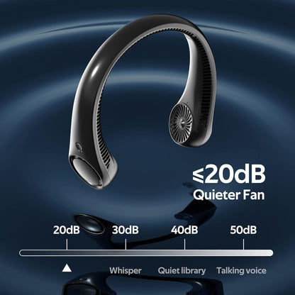 Portable Neck Fan, Hands Free Bladeless Fan, 360° Cooling Personal Fan,Wearable Quiet Fan for Outdoor Indoor, Birthday Gifts for Men Women Mom Dad, 4000mAh Battery USB Rechargeable, 3-Speeds