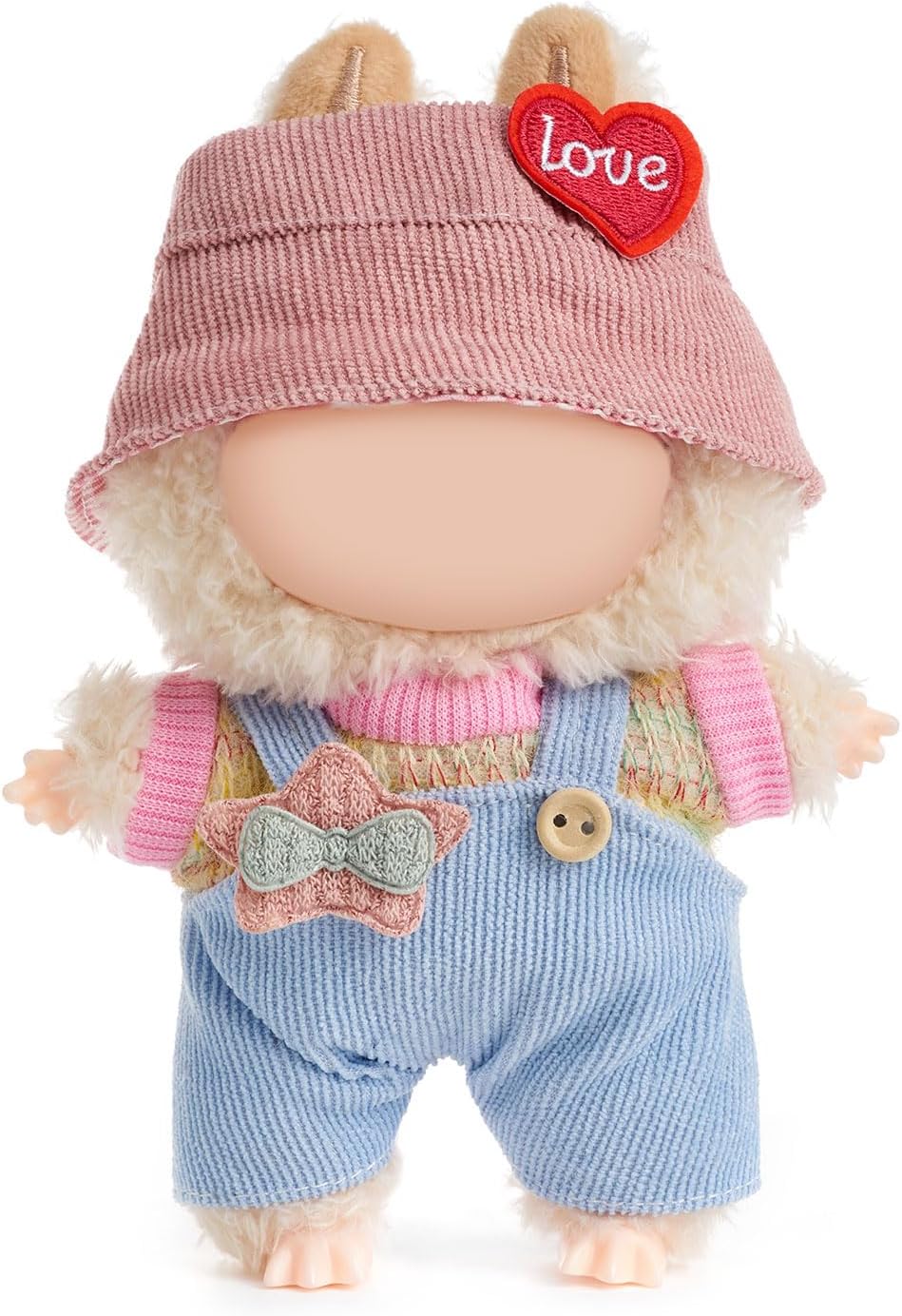 17cm Clothes Set(NO Doll),Hat & Overalls Set for 17cm Accessories Suit,Stylish Adorable Dolls Clothes Accessories,Cute Clothes for Dress up Unique Style