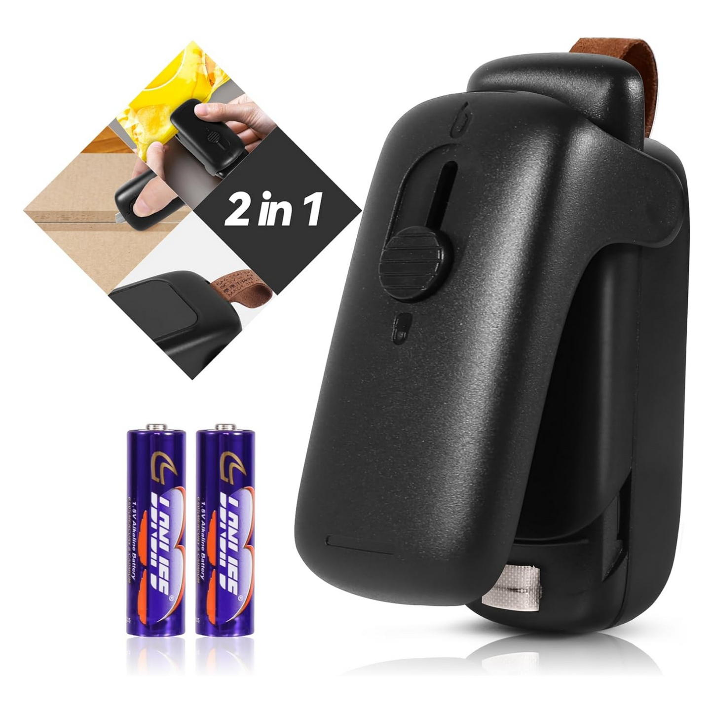 Mini Bag Sealer, Handheld Heat Vacuum Sealer, Portable Resealer Machine for Plastic Bags