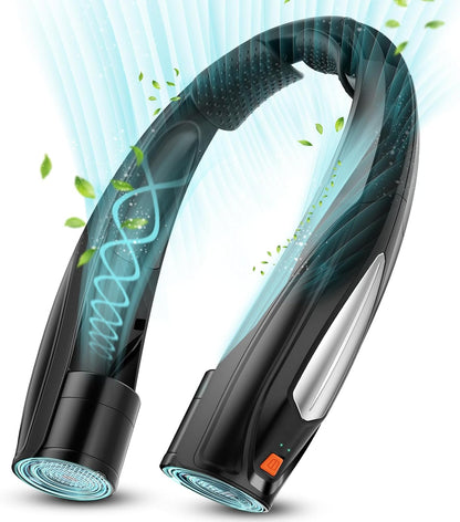 AI Neck Fan, 6 Speeds Adjustable Portable Personal Fan Rechargeable, 6000 mAh Battery Faster Cooling Wearable Fan, Ultra Quiet for Home, Office, Travel, Outdoor