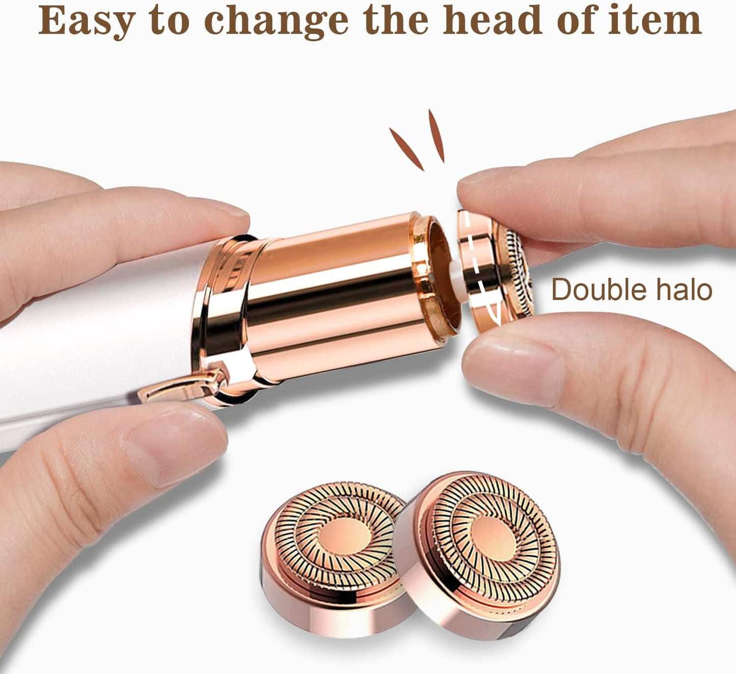 Facial Hair Removal for Women, Electric Painless Facial Hair Remover for Face, Lip, Chin with USB Rechargeable