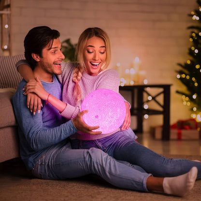 Moon Lamp Galaxy Lamp 5.9 inch 16 Colors LED 3D Moon Light, Remote & Touch Control Moon Night Light Gifts for Girls Boys Kids Women Birthday