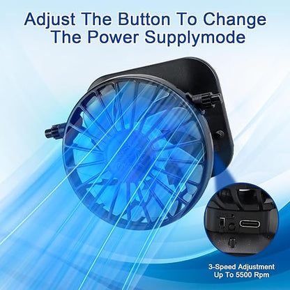 Solar Fan Hat, Wide Brim Solar Fan Outdoor Fishing Hat with 2 Fans Solar Power, Waterproof Outdoor Hiking Camping Fishing Hat Grey