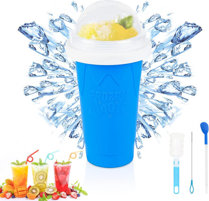 Slushie Maker Cup - Quick Frozen Magic Cup, Portable Double Layers Cool Slushee Maker For MilkShake,Juice,Ice Cream Make & More