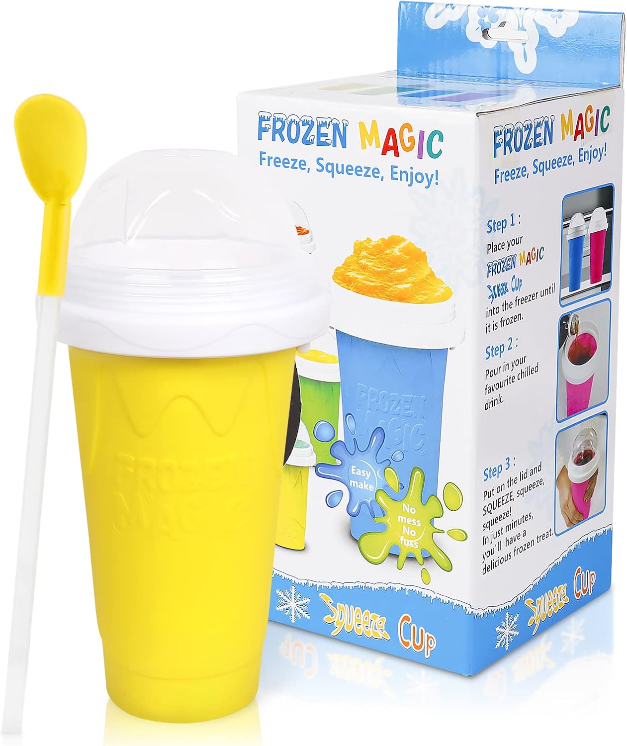 Slushie Maker Cup - Quick Frozen Magic Cup, Portable Double Layers Cool Slushee Maker For MilkShake,Juice,Ice Cream Make & More