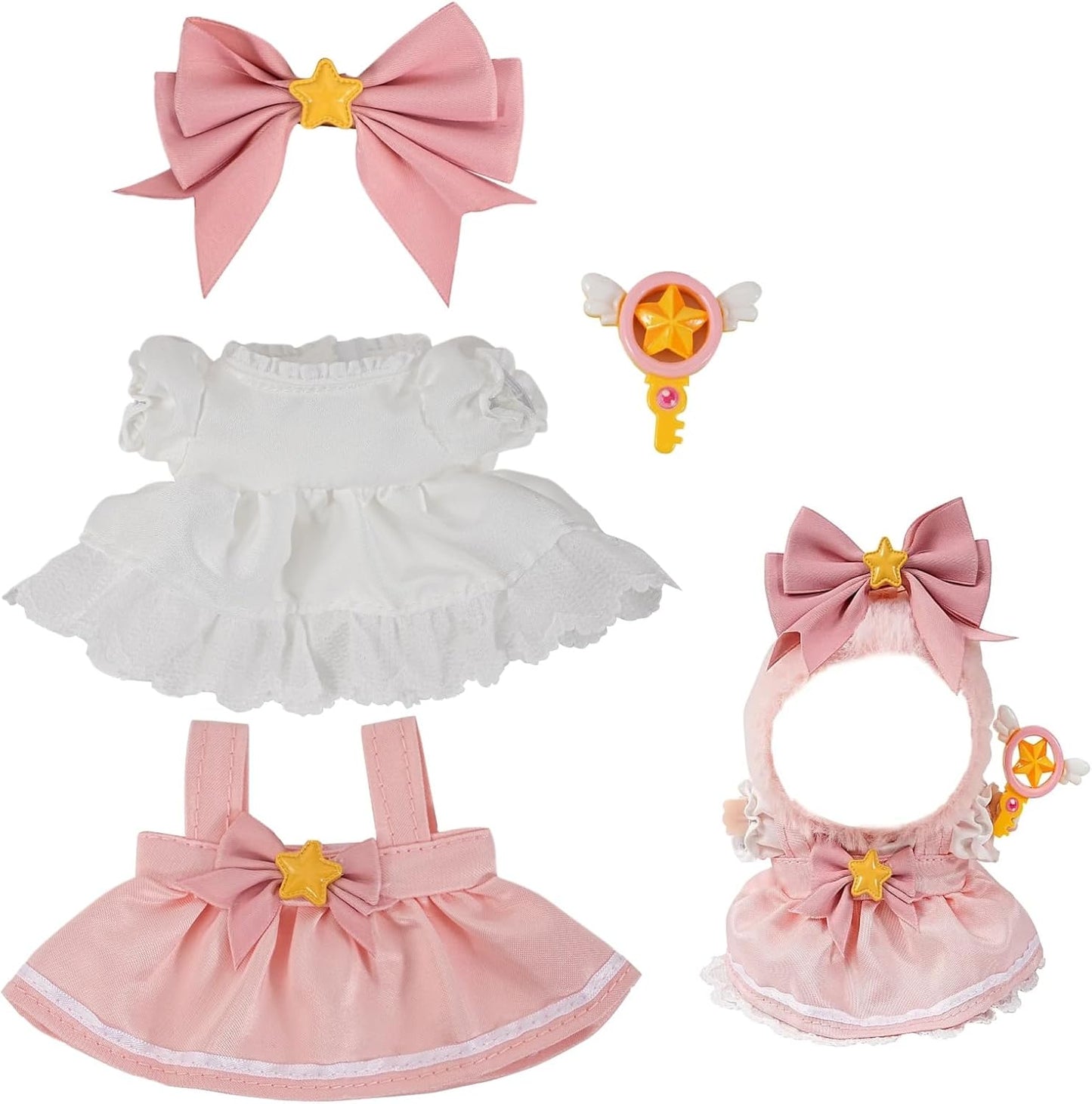 17cm Clothes Set(NO Doll),Hat & Overalls Set for 17cm Accessories Suit,Stylish Adorable Dolls Clothes Accessories,Cute Clothes for Dress up Unique Style