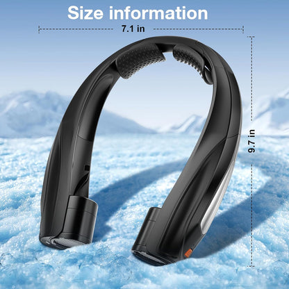 AI Neck Fan, 6 Speeds Adjustable Portable Personal Fan Rechargeable, 6000 mAh Battery Faster Cooling Wearable Fan, Ultra Quiet for Home, Office, Travel, Outdoor