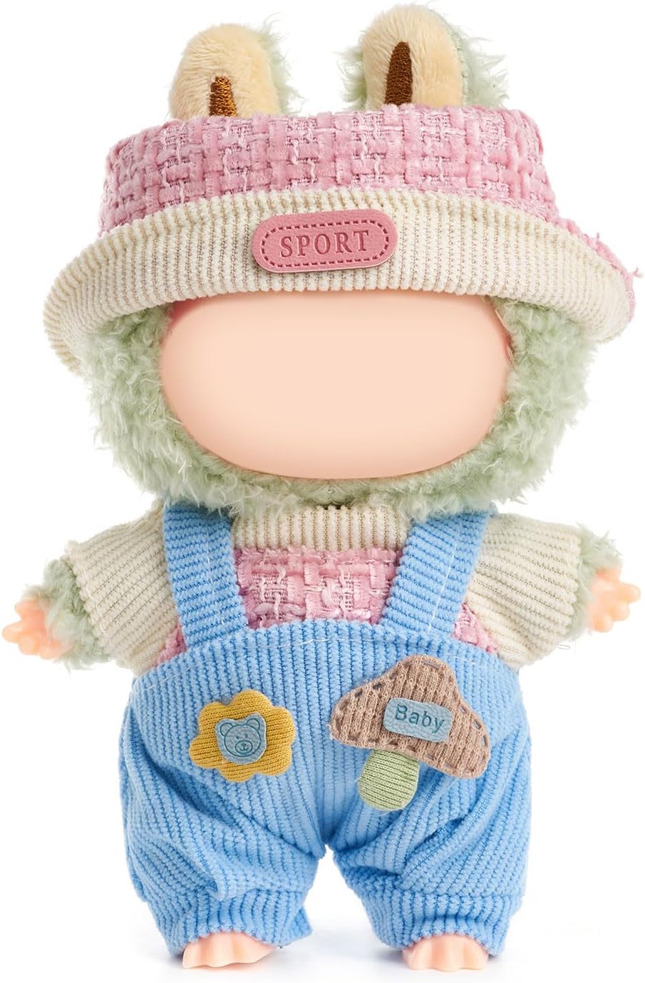 17cm Clothes Set(NO Doll),Hat & Overalls Set for 17cm Accessories Suit,Stylish Adorable Dolls Clothes Accessories,Cute Clothes for Dress up Unique Style