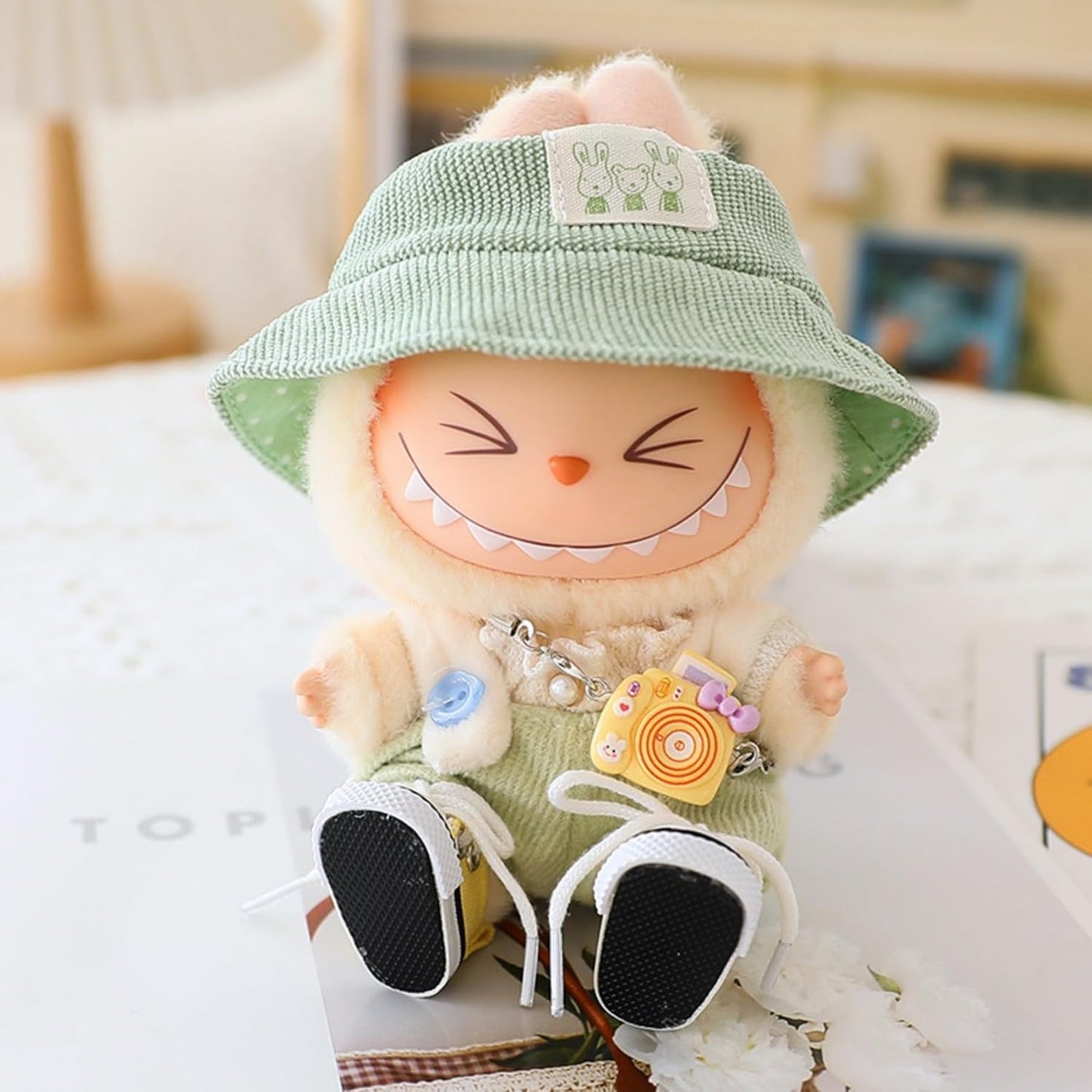 17cm Clothes Set(NO Doll),Hat & Overalls Set for 17cm Accessories Suit,Stylish Adorable Dolls Clothes Accessories,Cute Clothes for Dress up Unique Style