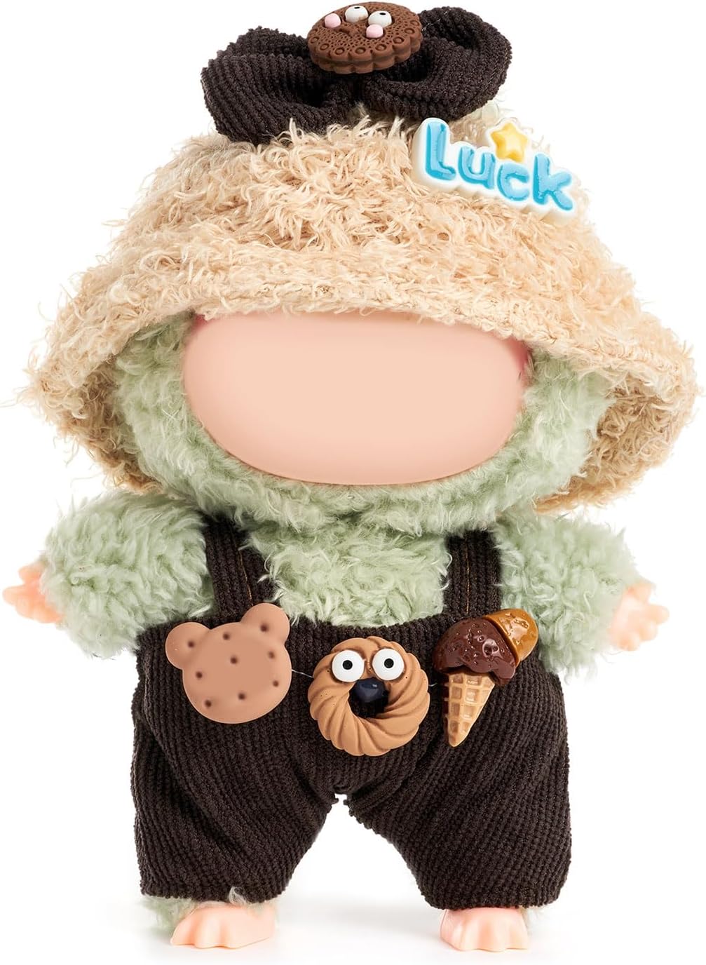 17cm Clothes Set(NO Doll),Hat & Overalls Set for 17cm Accessories Suit,Stylish Adorable Dolls Clothes Accessories,Cute Clothes for Dress up Unique Style