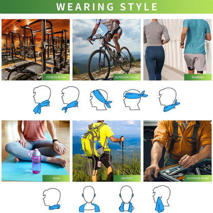 4 Pack Cooling Towels for Neck and Face