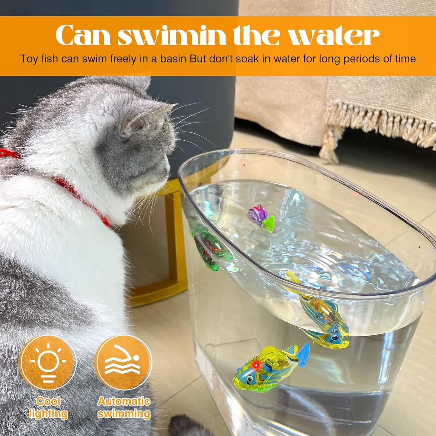 Interactive Robot Fish Toys for Cat/Dog(6 Pcs)