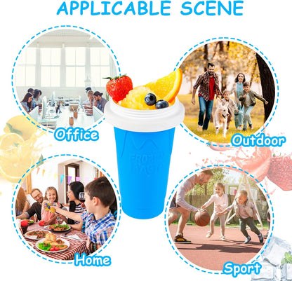 Slushie Maker Cup - Quick Frozen Magic Cup, Portable Double Layers Cool Slushee Maker For MilkShake,Juice,Ice Cream Make & More