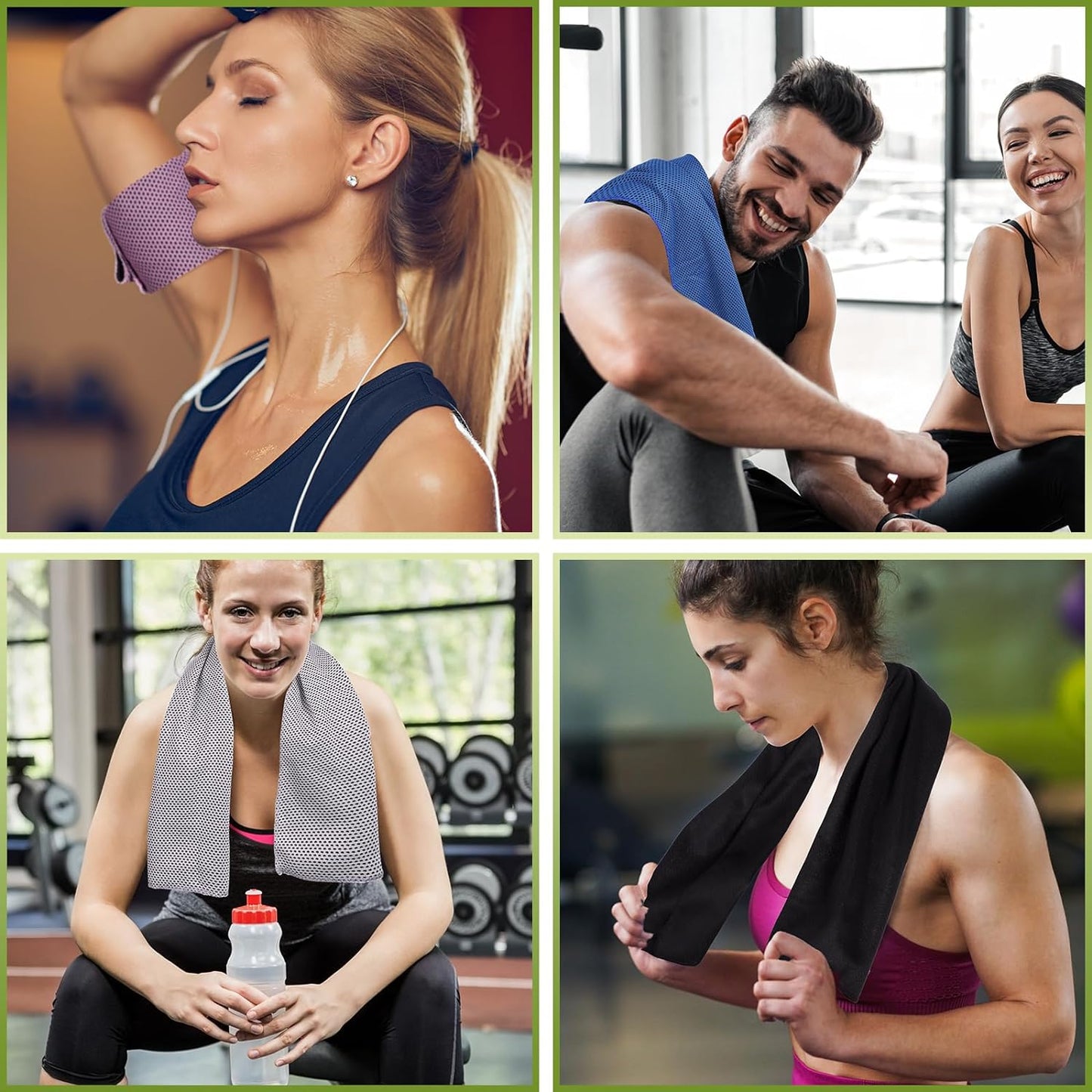 4 Pack Cooling Towels for Neck and Face