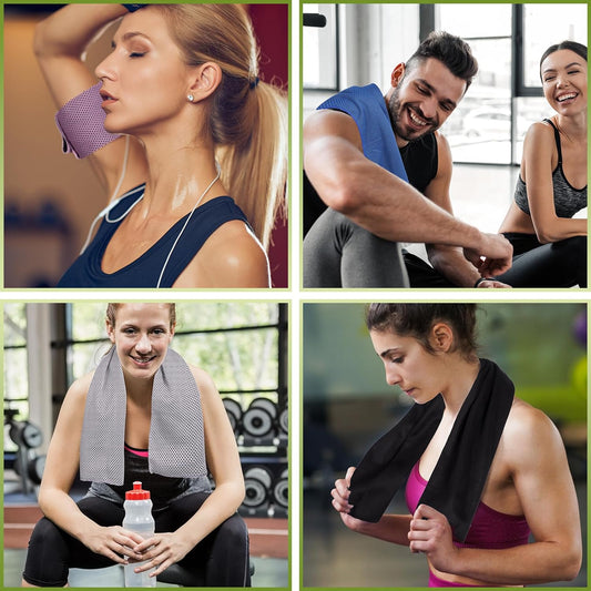 4 Pack Cooling Towels for Neck and Face